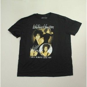 Whitney Houston Women Black Top Shirt Casual Size 3X